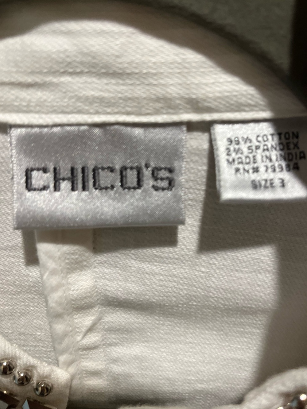31. WOMENS CHICO’S 3/XL DETAIL JACKET - Picture 2 of 5
